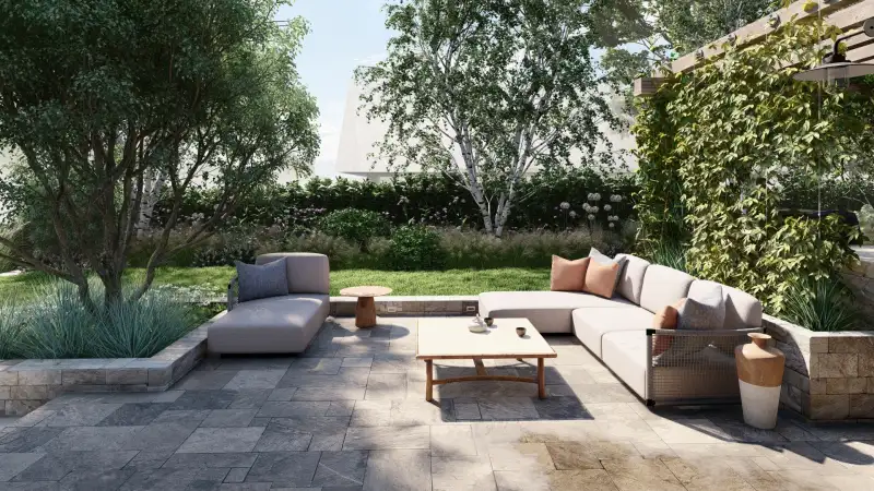 Ogród w wakacyjnym klimacie