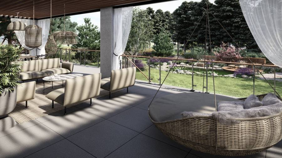 Ogród naturalny z oczkiem wodnym