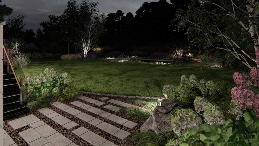 Ogród naturalny z oczkiem wodnym