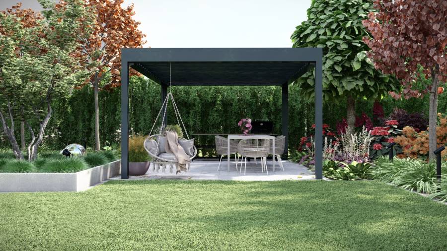 Przytulny ogród z kolorami