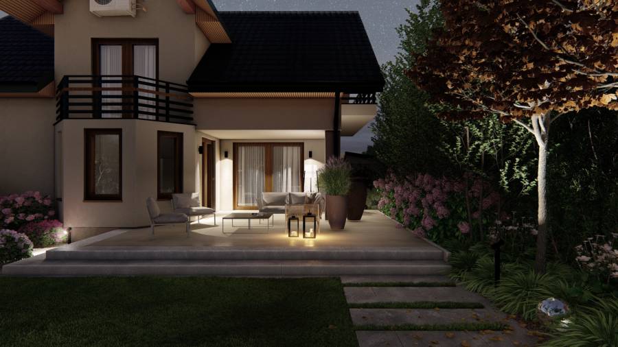 Przytulny ogród z kolorami