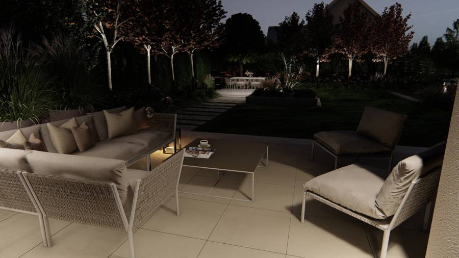 Przytulny ogród z kolorami