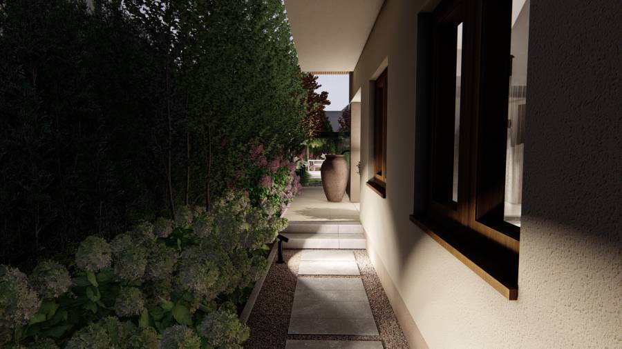 Przytulny ogród z kolorami