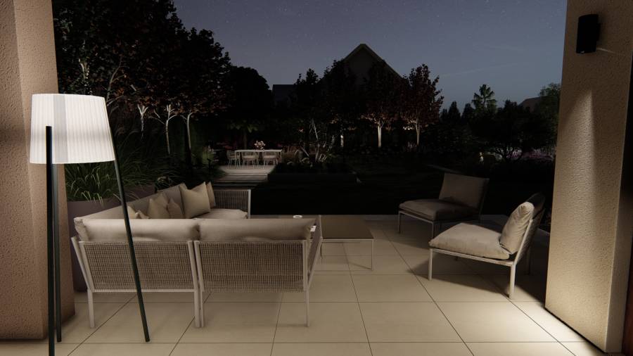 Przytulny ogród z kolorami