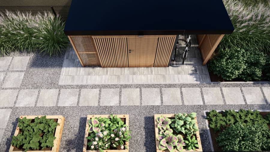 Funkcjonalny ogród z basenem i paleniskiem w Orzeszu