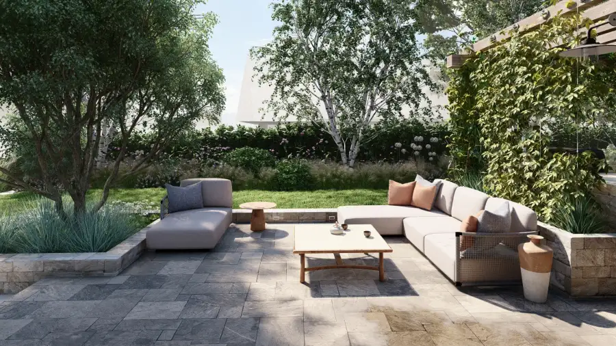 Ogród w wakacyjnym klimacie