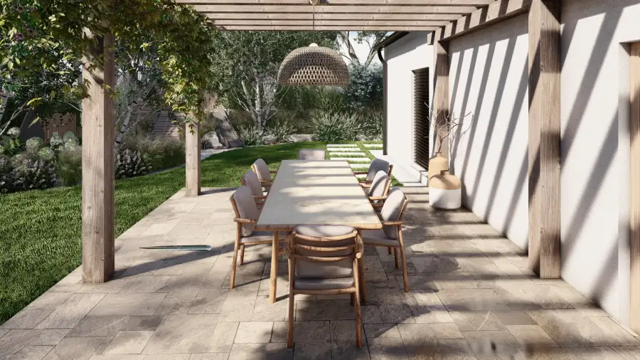 Ogród w wakacyjnym klimacie