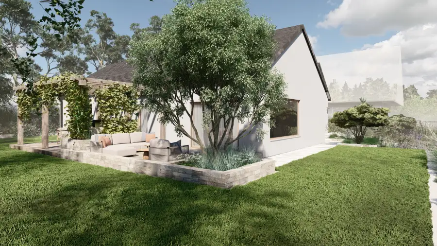 Ogród w wakacyjnym klimacie