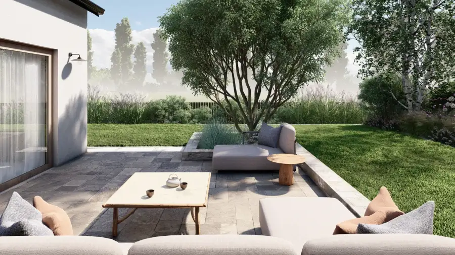 Ogród w wakacyjnym klimacie