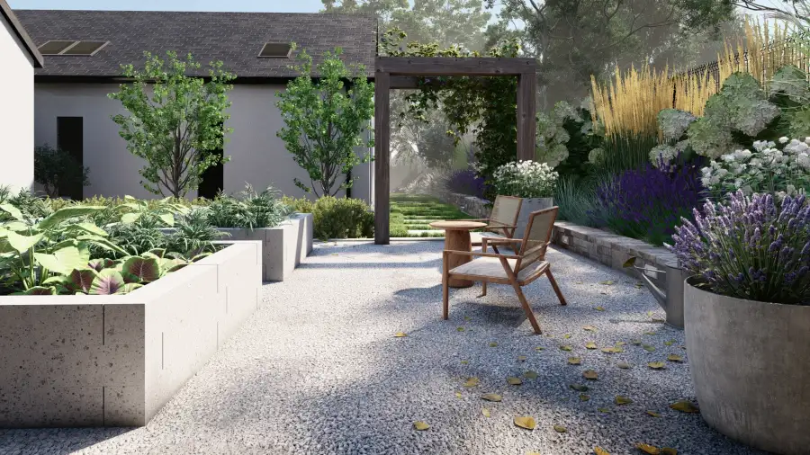 Ogród w wakacyjnym klimacie