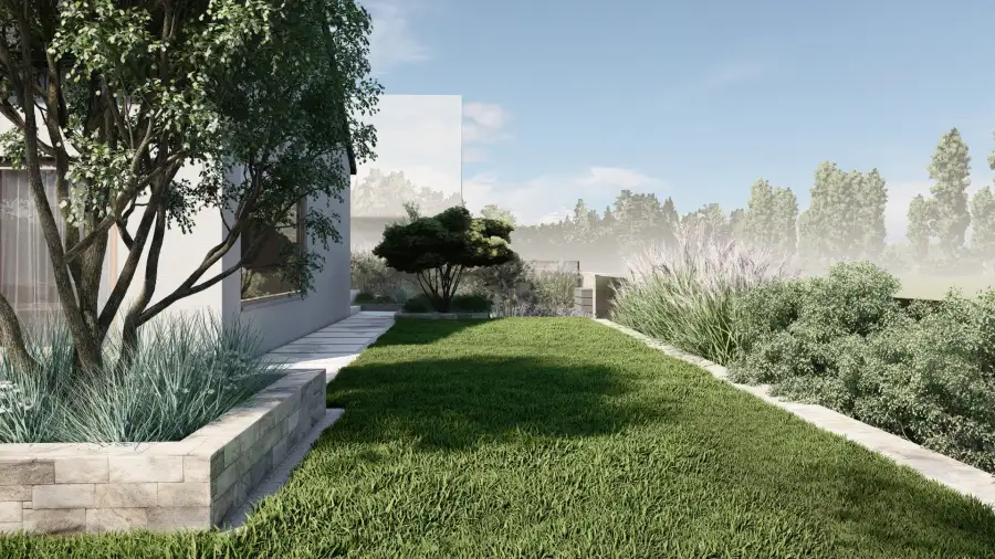 Ogród w wakacyjnym klimacie