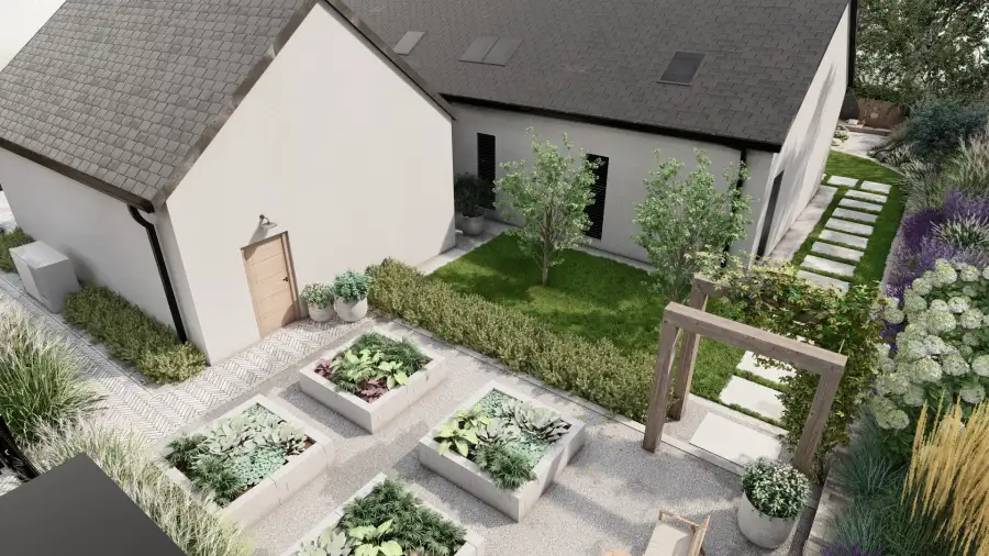 Ogród w wakacyjnym klimacie