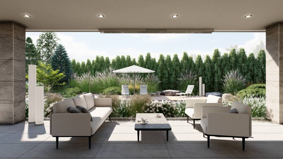 Nowoczesny ogród z basenem – Tarnowskie Góry