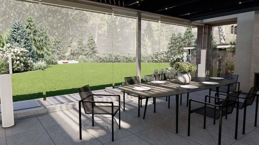 Nowoczesny ogród z basenem – Tarnowskie Góry