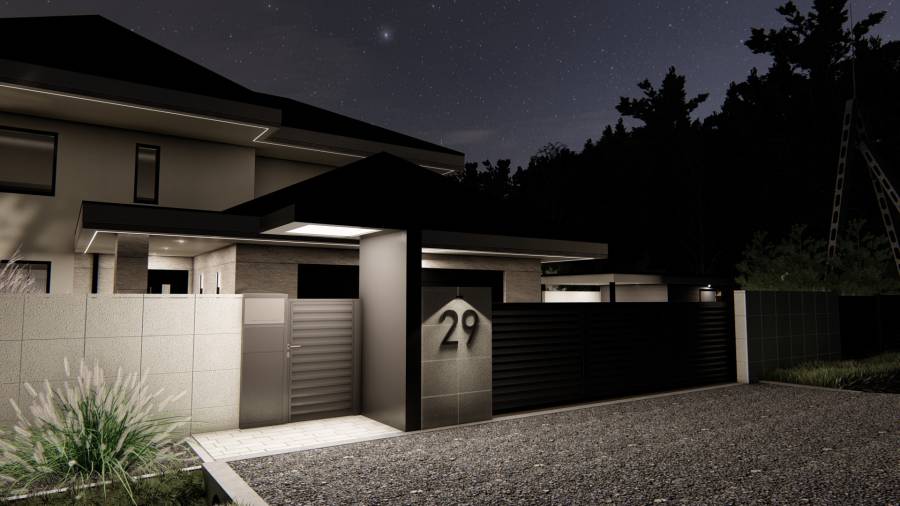 Nowoczesny ogród z basenem – Tarnowskie Góry