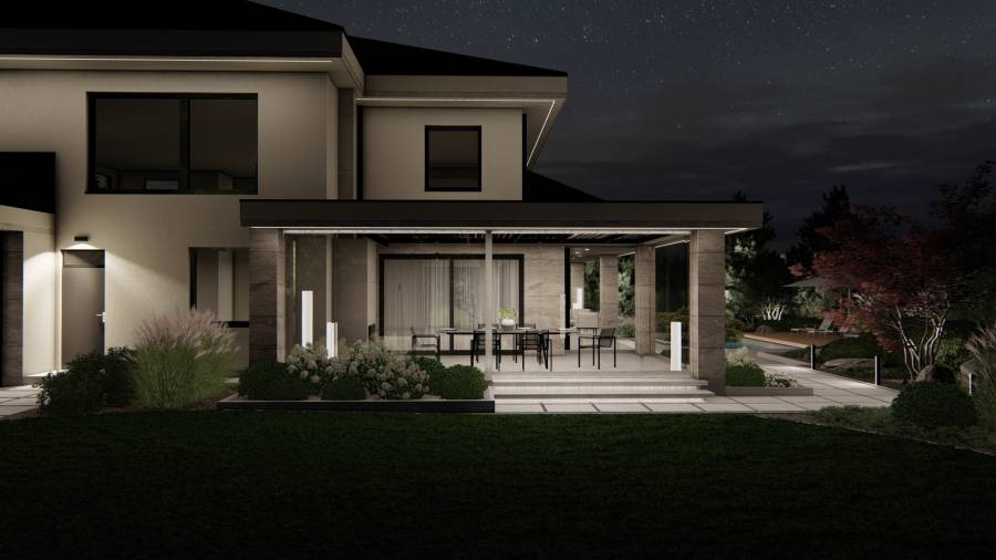 Nowoczesny ogród z basenem – Tarnowskie Góry