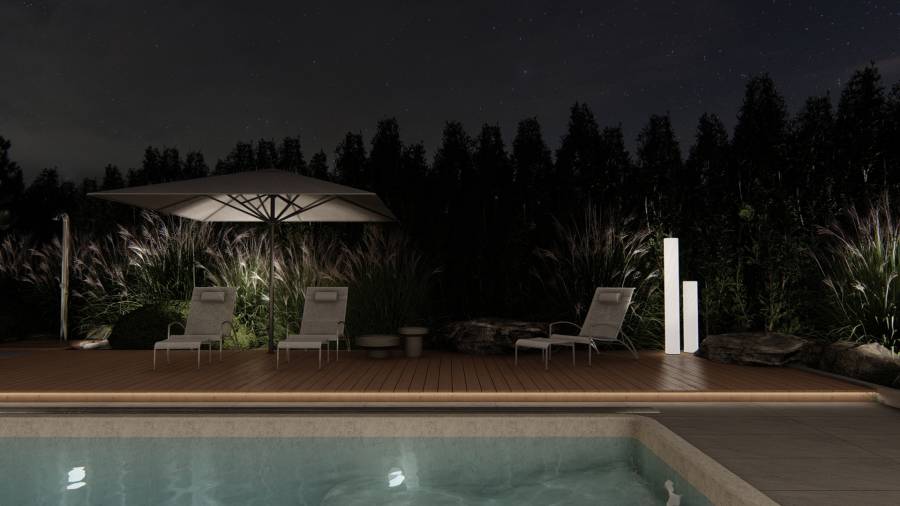 Nowoczesny ogród z basenem – Tarnowskie Góry