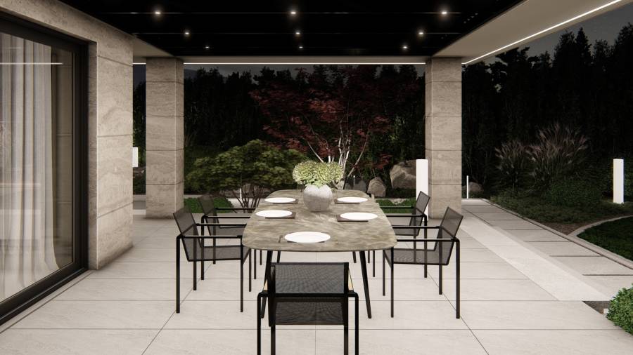 Nowoczesny ogród z basenem – Tarnowskie Góry