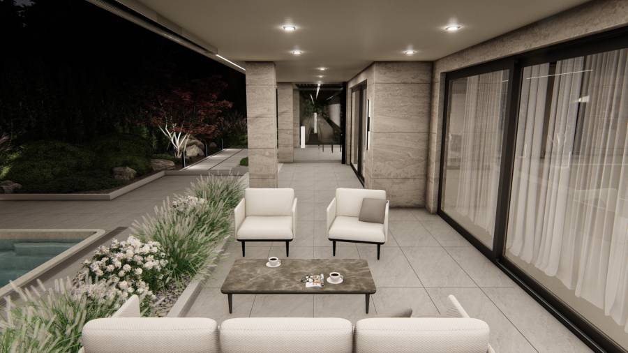 Nowoczesny ogród z basenem – Tarnowskie Góry