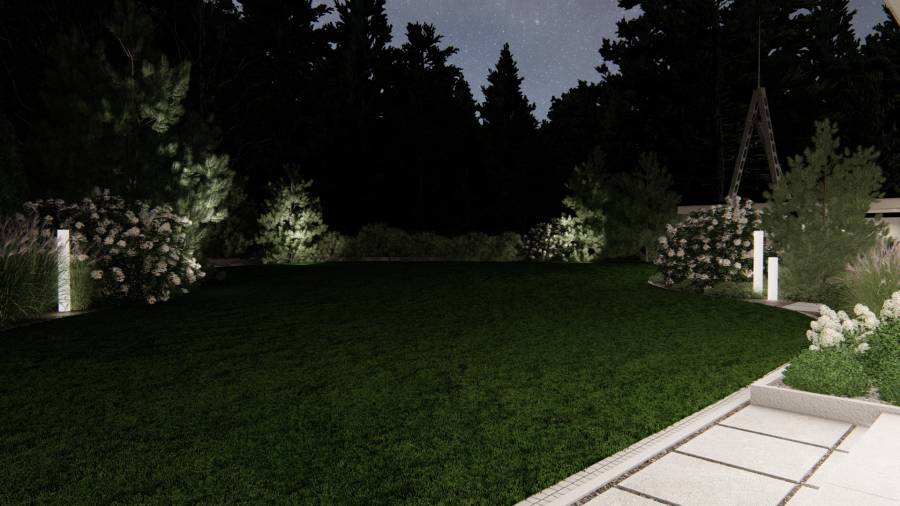 Nowoczesny ogród z basenem – Tarnowskie Góry