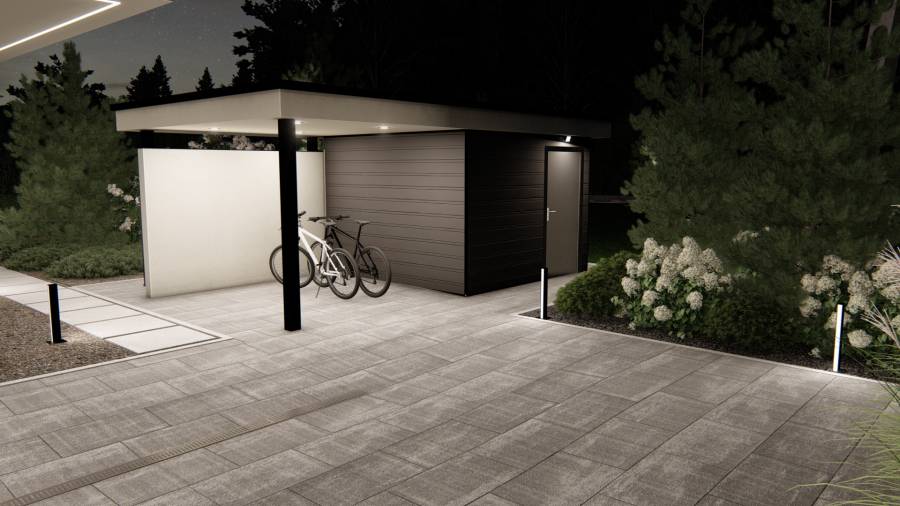 Nowoczesny ogród z basenem – Tarnowskie Góry