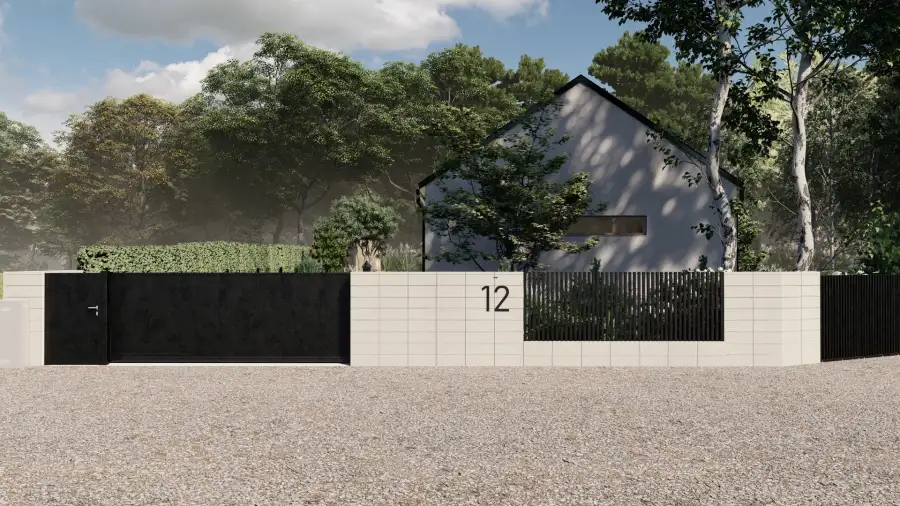 Nowoczesny ogród w leśnym otoczeniu