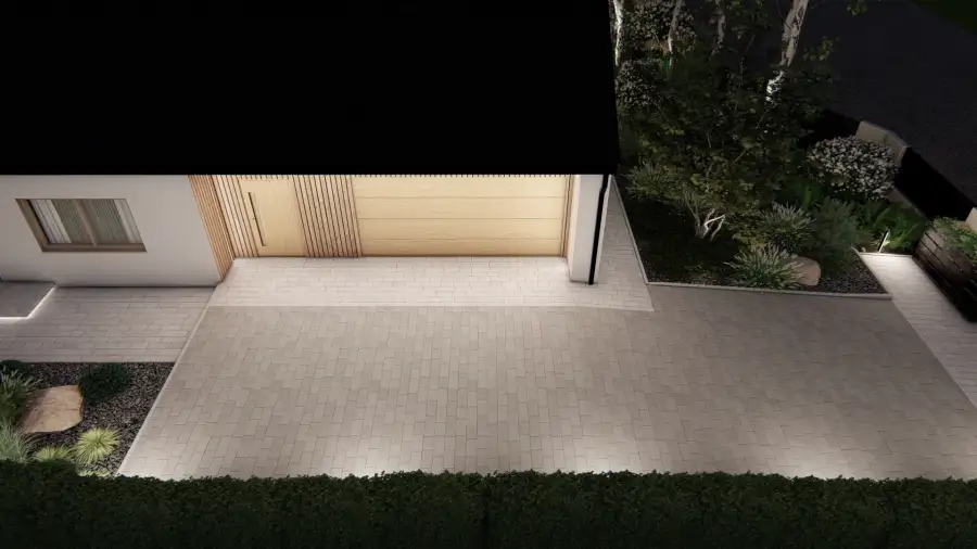 Nowoczesny ogród w leśnym otoczeniu