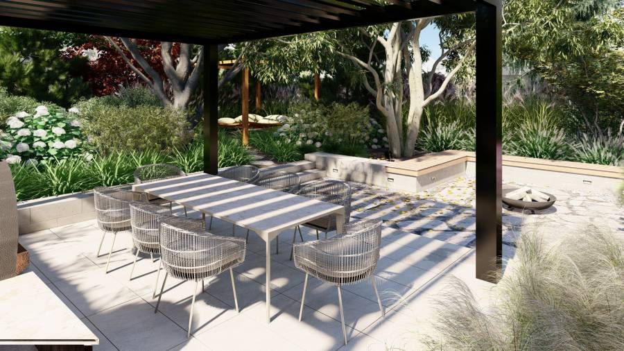 Funkcjonalny ogród przy domu jednorodzinnym