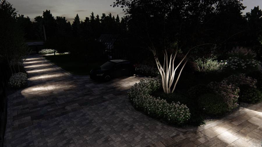 Funkcjonalny ogród przy domu jednorodzinnym